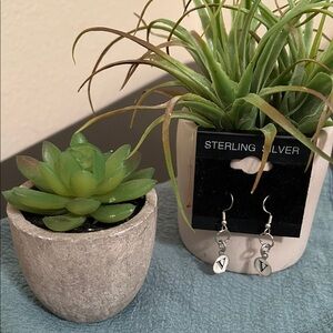 Sterling Silver Any Initial Earrings